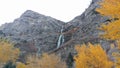 Bridal Veil Falls Framed by Golden Trees Royalty Free Stock Photo