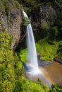 Bridal Veil Falls, a 55m high waterfall in Raglan, New Zealand Royalty Free Stock Photo