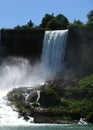 Bridal Veil Falls and Tourists on Cliff Walkways Royalty Free Stock Photo