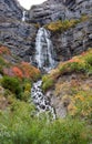 Bridal Veil Falls Utah in Autumn Colors Royalty Free Stock Photo