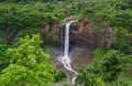 Bridal veil Manto de la novia , waterfall in Cascades route, Banos, Ecuador Royalty Free Stock Photo