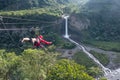 Bridal veil waterfall, Banos, Ecuador Royalty Free Stock Photo
