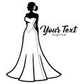 Bridal Wear Boutique Logo Wedding Gown Sexy Dress Fashion Logos Design Vector Illustration Template Royalty Free Stock Photo