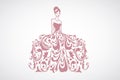 Bridal Wear Boutique Wedding Gown Sexy Dress Fashion Logo Design Vector Illustration Template Royalty Free Stock Photo