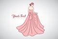 Bridal Wear Boutique Wedding Gown Sexy Dress Fashion Logo Design Vector Illustration Template Royalty Free Stock Photo