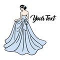 Bridal Wear Fashion Boutique Logo. Wedding Gown Sexy Dress Design Vector Illustration Royalty Free Stock Photo