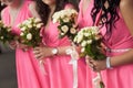 Bridal wedding flowers and brides bouquet Royalty Free Stock Photo