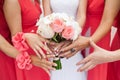 Bridal wedding flowers and brides bouquet Royalty Free Stock Photo