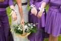 Bridal wedding flowers and brides bouquet Royalty Free Stock Photo