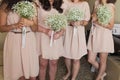 Bridal wedding flowers and brides bouquet Royalty Free Stock Photo