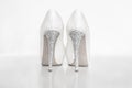 Bridal white shoes Royalty Free Stock Photo