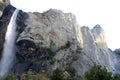 Bridalveil Fall upper part with rocks on left, Yosemite National Park, California Royalty Free Stock Photo