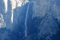 Bridalveil Fall, Yosemite National Park, California, zoomed in view from Tunnel View