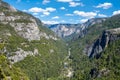 Bridalveil Falls & Yosemite Valley, Big Oak Flat Road, Yosemite Nat`l. Park, CA Royalty Free Stock Photo