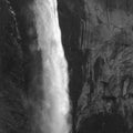 Bridalviel Falls Tight View in Monochrome Royalty Free Stock Photo