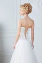 Bride. Back view. Royalty Free Stock Photo