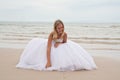 Bride on a beach