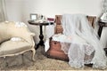 Bride bedroom, accessories, loft style, bride fees