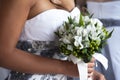 Bride and bouquet Royalty Free Stock Photo