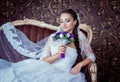 Bride with bouquet Royalty Free Stock Photo