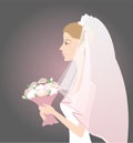 Bride with bouquet