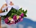 Bride and bouquet. Wedding Bouquet Royalty Free Stock Photo