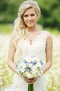 Bride and bouquet Royalty Free Stock Photo