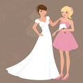 Bride and Bridesmaid