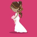 bride bronw left 25 Royalty Free Stock Photo