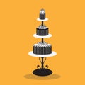 bride cake black 14