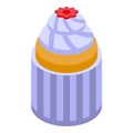 Bride cake icon isometric vector. Marriage event