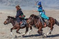 Golden eagle festival traditional Kazakh horse ride games