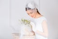 Bride. Closeup happy adult young woman Royalty Free Stock Photo