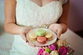 BRIDE AND COOKIES Royalty Free Stock Photo