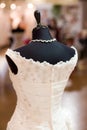 Bride costume on shop mannequin Royalty Free Stock Photo