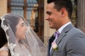 Bride covered in a veil Royalty Free Stock Photo