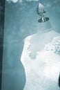 Bride dress bridal shop dummy wedding store mannequin Royalty Free Stock Photo