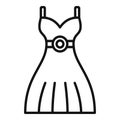 Bride dress icon outline vector. Event planner
