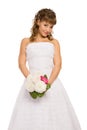Bride dressed in 50s style Royalty Free Stock Photo