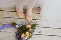 Bride feet Royalty Free Stock Photo