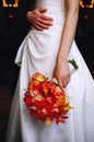 Bride and floral bouquet