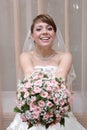 Bride with floral bouquet