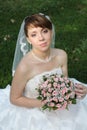 Bride with floral bouquet