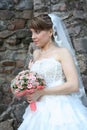 Bride with floral bouquet