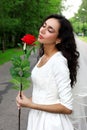 Bride with flower Royalty Free Stock Photo