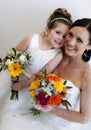 Bride And Flower Girl