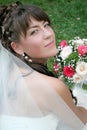 Bride with flowers