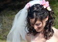 Bride with Frangipanis in Hair