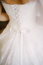 Bride getting dressed Royalty Free Stock Photo