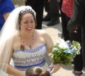 Bride greeting guests Royalty Free Stock Photo